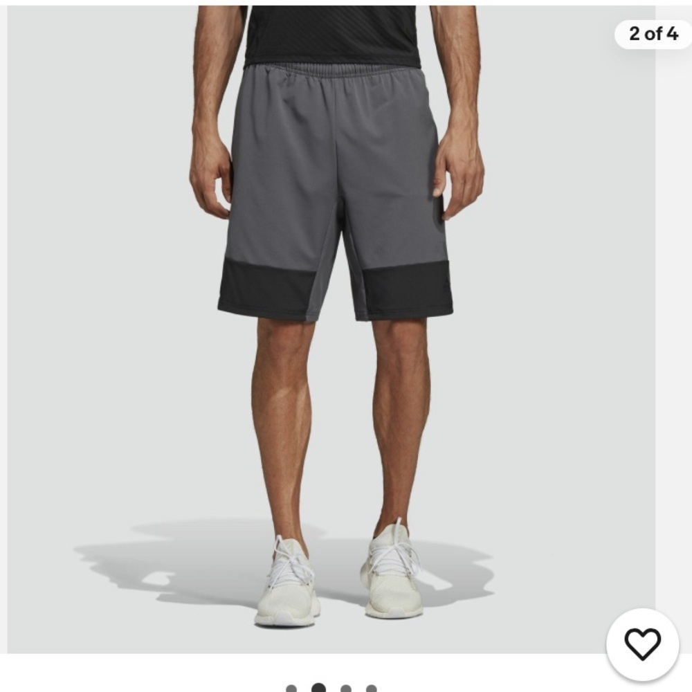Adidas Athletic Gray and Black Basketball Shorts